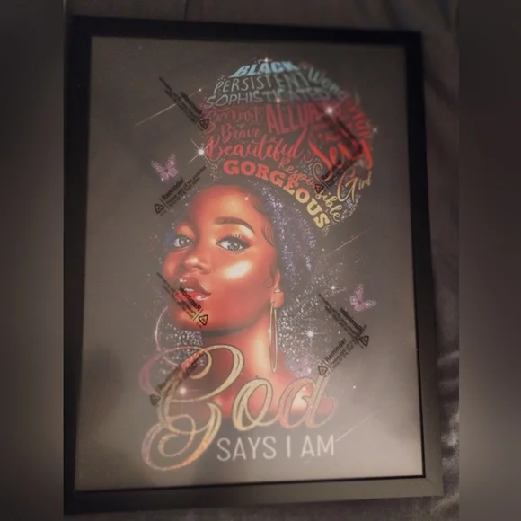 Inspirational Black Wall Art Framed Canvas ADD my other wall art & Get 2 for $15 - Picture 2 of 3